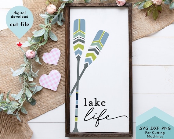 Lake Life SVG, lake house svg, Summer SVG, Lake sign svg, Vacation svg, Painted Paddles Kayak Canoe SVG, Vacation cut file