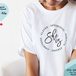 Sie ist Svg, inspirierende Svg, Girl Power Svg, starke Frau Svg, Hustle Svg, Boss Lady Svg, positive Svg, inspirierende Svg, motivierende Svg