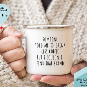 Funny Coffee Mug svg, Coffee Quote Svg, Someone Told Me to Drink Less Coffee, Friends Svg