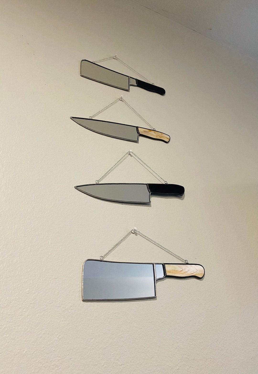 Knife Mirrors Stained Glass Decorative Mirrors Glass Wall - Etsy