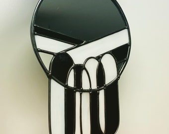 Drip Mirror! Stained Glass Decorative Mirror- Black and White- Contemporary Design- Glass Mirror- Glass Decor- Wall Mirror