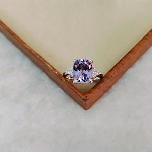 Cushion Cut Alexandrite Engagement Ring, Color Change Alexandrite Ring,  Ring, 925 Sterling Silver Ring, June Birthstone Ring, Gift for her