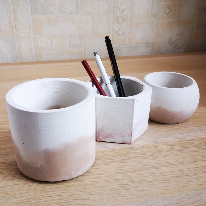 Cement Succulent Planter Candle Holder Concrete Centerpiece Etsy