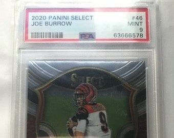 Joe Burrow RC Rookie Select Graded PSA 9