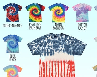 Handmade Tie Dye Cotton T-Shirt: Unisex Adult & Youth