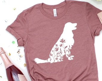 Golden Retriever Flower Shirt: Dog Lover Gift