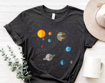 Solar System T-Shirt: Galaxy Planet Apparel