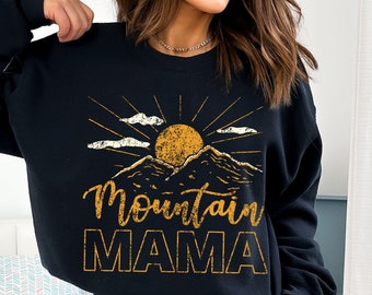 Custom Mountain Mama Shirt: 70s Style Camping Tee