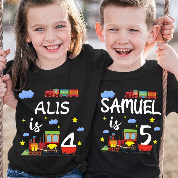 Train Birthday Shirt Etsy