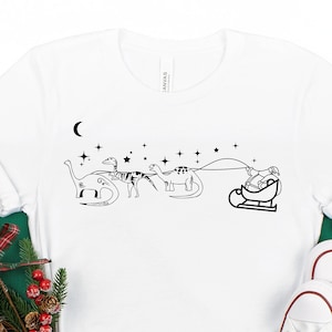 Christmas Dinosaur T-Shirt: Funny Holiday Party Tee