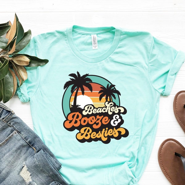 Beaches Booze Besties, Girls Vacation Shirt, Funny Summer Shirt, Summer Woman Shirt, Beaches Shirt, Beach Vacation Shirt, Summer Tank Top