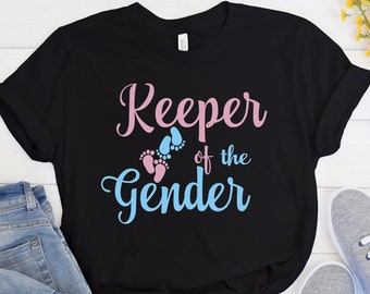 Keeper Of The Gender Shirt, Gender Reveal TShirt, Pregnant Tshirt, Pregnancy Announcement Gift Idea, Baby Boy Baby Girl Future Mom Shirt