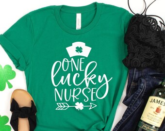 Lucky Nurse St. Patrick's Day T-Shirt: Irish Shamrock Tee