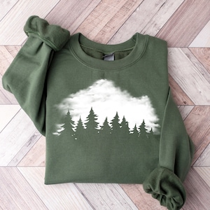 Mountain Pine Tree Sweatshirt, Mountain Shirt,Pine Tree Shirt, Camp Outdoors Nature Campers T-Shirt Tent Forest Camper Nature Lovers Shirt