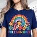 T-shirt câlins pour maman gratuit, Vêtements pour maman fière, T-shirt arc-en-ciel de la fierté gaie, Chemise pour parents fiers LGBT, Cadeaux pour l'égalité, Chemise coeur arc-en-ciel, T-shirt fier