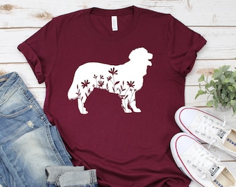Golden Retriever Flower Shirt: Dog Mom Gift