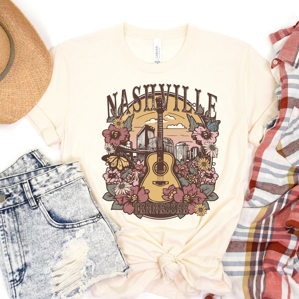 Nashville Tee, Nashville Tshirt, Music City,Retro Nashville Music Shirt,Tennessee Tee,Rock Roll t-shirt, Music lover tee, Songwriter t-shirt