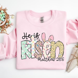 Easter He is Risen Shirt: Christian Religious Tee