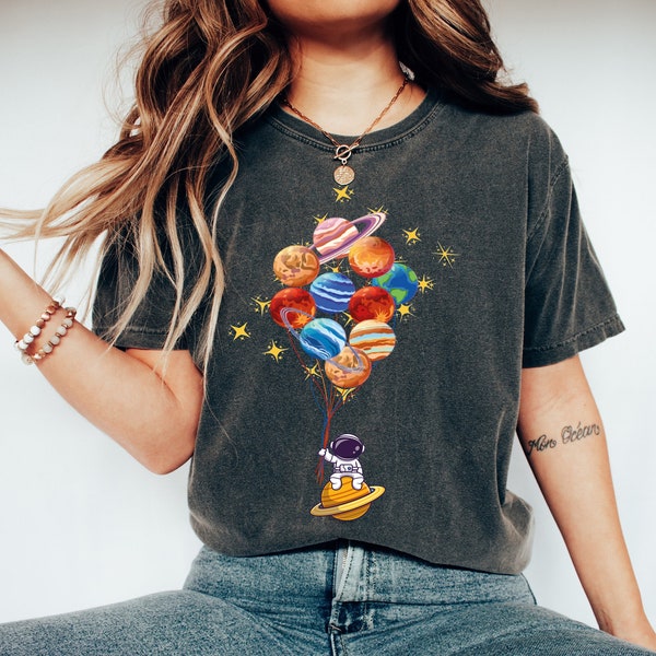 Custom Astronaut Planets Shirt: Space Birthday Gift