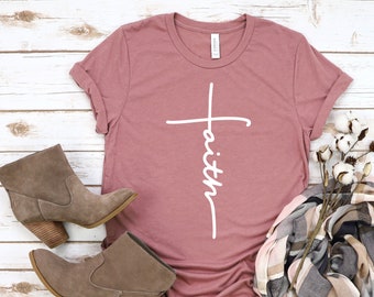 Faith Cross T-shirt: Christian Religious Shirt