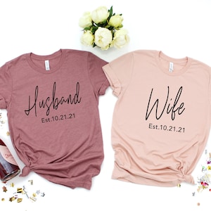 Husband and Wife Shirts, Husband Shirt, Wife Shirt, Husband and Wife Tees, Husband Tee, Wife Tee, Honeymon Tees, Just Married Shirts