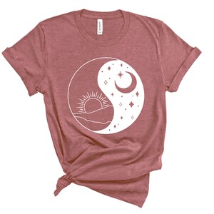 Sun and Moon Yin Yang Shirt: Mystical Boho Tee