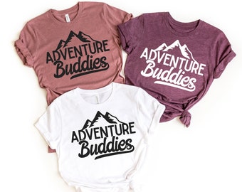 Adventure Buddies, Adventure Shirts, Matching Couples, Matching Honeymoon Shirts, Vacation Shirt, Road Trip Shirt, Camp Matching Shirts