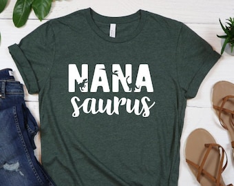 Nanasaurus T-Shirt: Funny Nana Dinosaur Graphic Tee