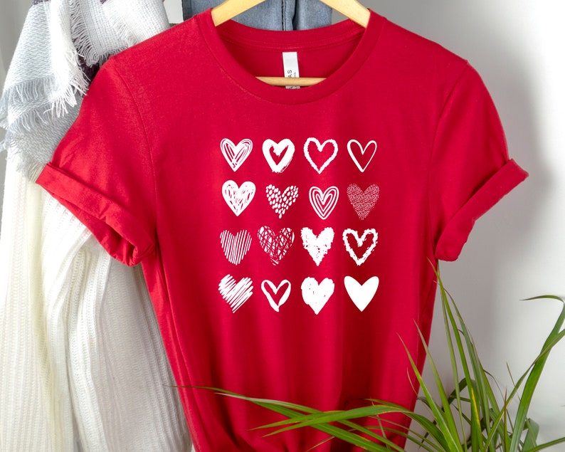 Heart Shirt Valentines Day Shirt Valentines Day Shirts for | Etsy