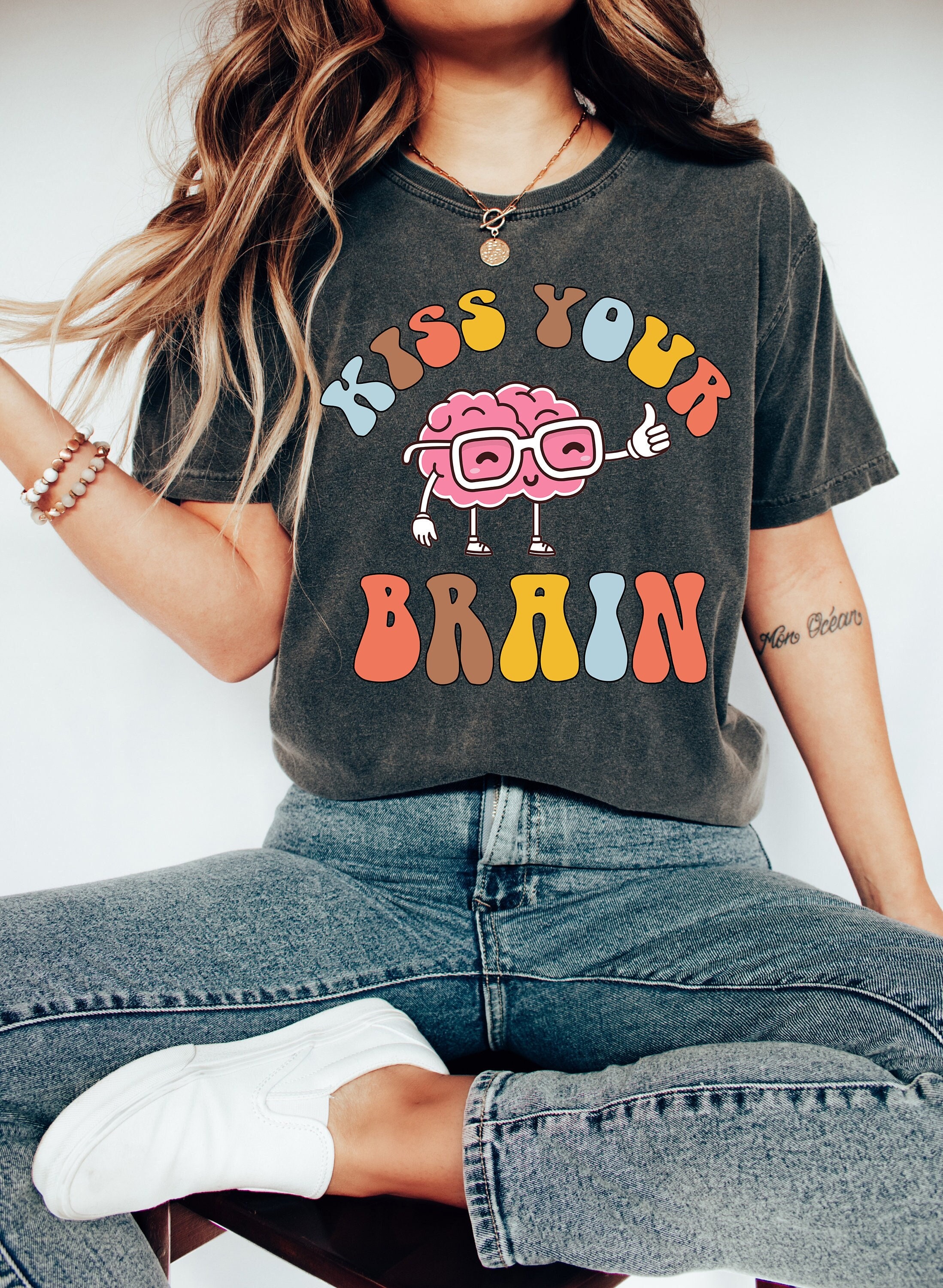 advent ベスト Kiss Your Brain Custom Shirt,teacher Shirts, Teacher