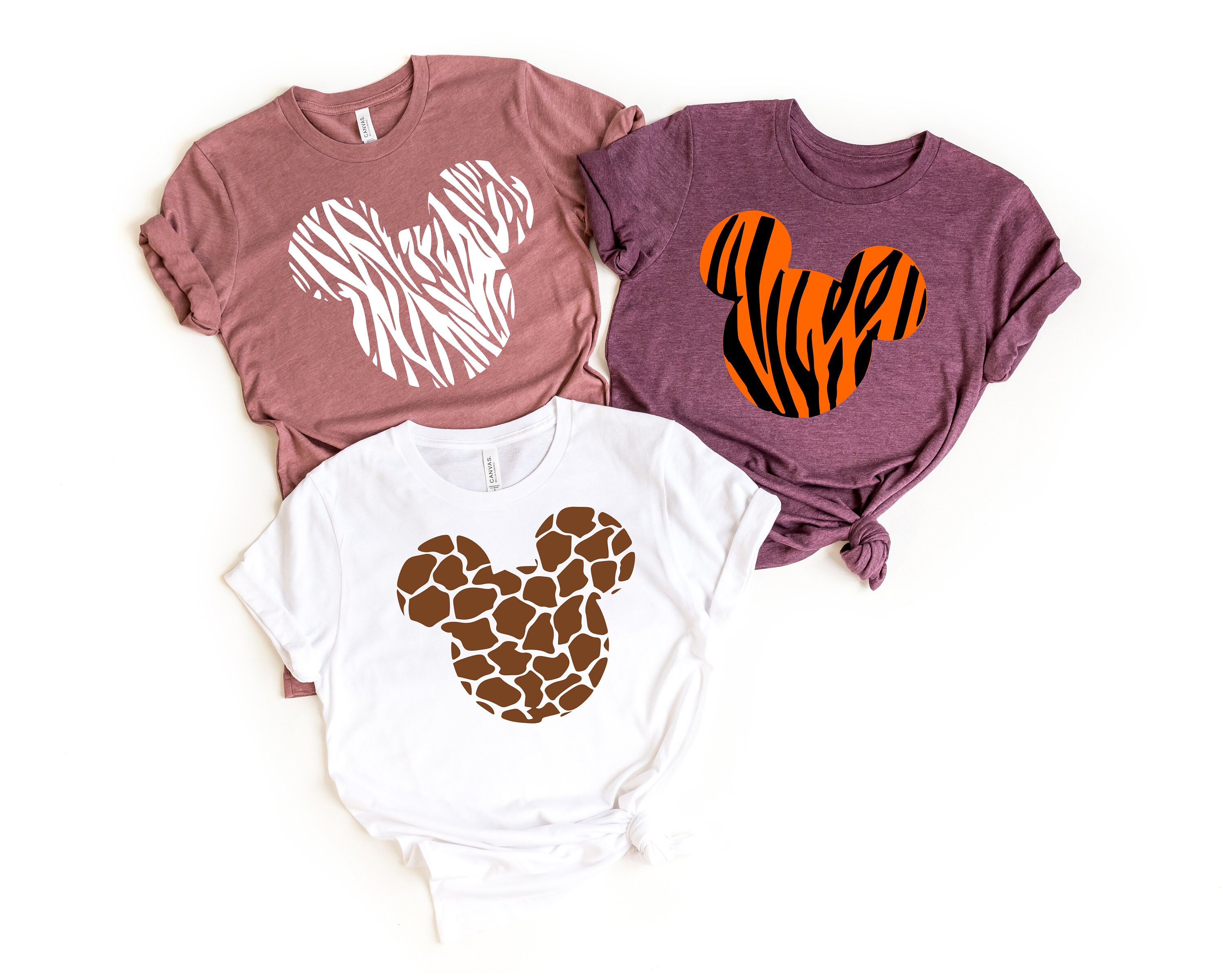 Zebra,Tiger and Giraffe Minnie Shirt, Animal Kingdom Shirt, Safari Mi…