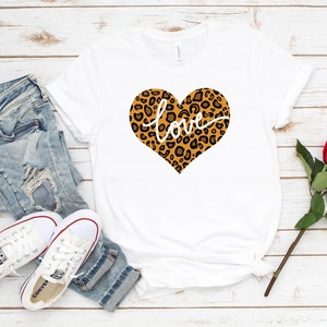 Valentines Day Shirt,Leopard heart Shirt,Valentines Day Shirts For Women, Heart Shirt, Cute Valentine Shirt, Cute valentine tee,Love Shirt