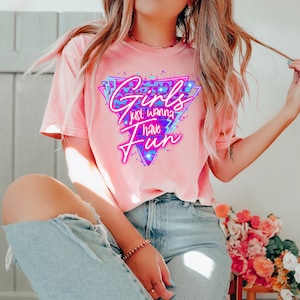 Girls Just Wanna Have Fun Shirt,Wonderful Girls Trip Shirt,Colorful Girls Squad Shirt,Girls Party Shirt,Girls Trip Shirt,Girls Weekend Shirt image 3