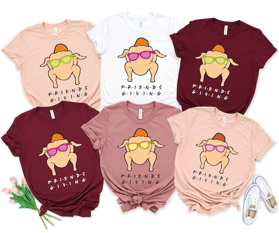 Turkey Head Happy Thanksgiving Glasses Red Hat Monica T-Shirt Turkey Head Happy Thanksgiving Glasses Red Hat Monica T-Shirt