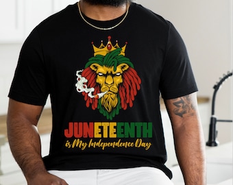 Juneteenth Lion Shirt: Black History Freedom Day Tee