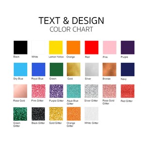 Peut inclure: Nuancier de couleurs avec 20 couleurs et options de paillettes diff&eacute;rentes. Les couleurs comprennent le noir, le blanc, le jaune citron, l'orange, le rouge, le rose, le violet, le bleu ciel, le bleu royal, le vert, l'or, l'argent, le bronze, le marine, l'or rose, le bleu aqua et le rouge paillet&eacute;.