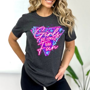 Girls Just Wanna Have Fun Shirt,Wonderful Girls Trip Shirt,Colorful Girls Squad Shirt,Girls Party Shirt,Girls Trip Shirt,Girls Weekend Shirt image 4