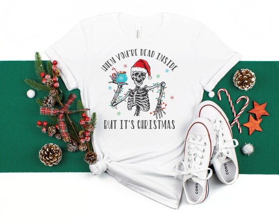 Custom Skeleton Christmas Shirt: Spooky Santa Skull Gift