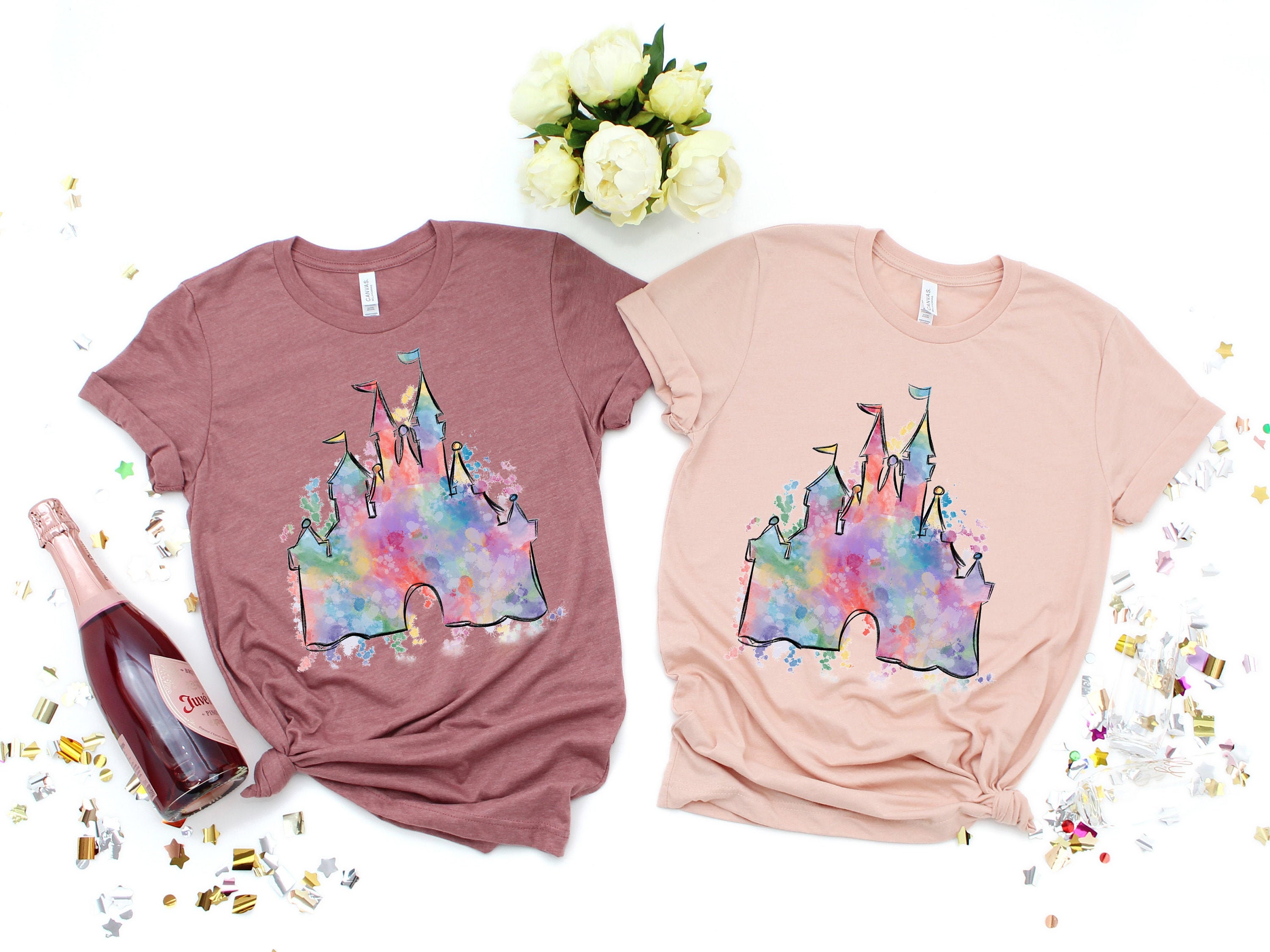 Discover Watercolor castle Shirt, Princess castle shirt, Vacation shirt, Magical Castle Shirt