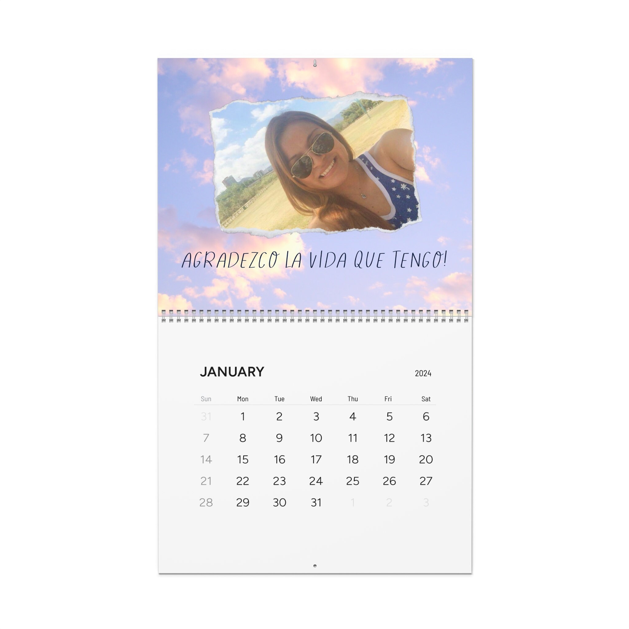 Personalized wall calendar, 2025 calendar, personalized photos sold by