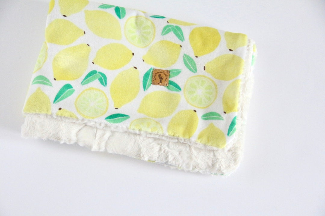 Lemon Baby Blanket Lemon Nursery Decor Baby Blanket Girl Etsy