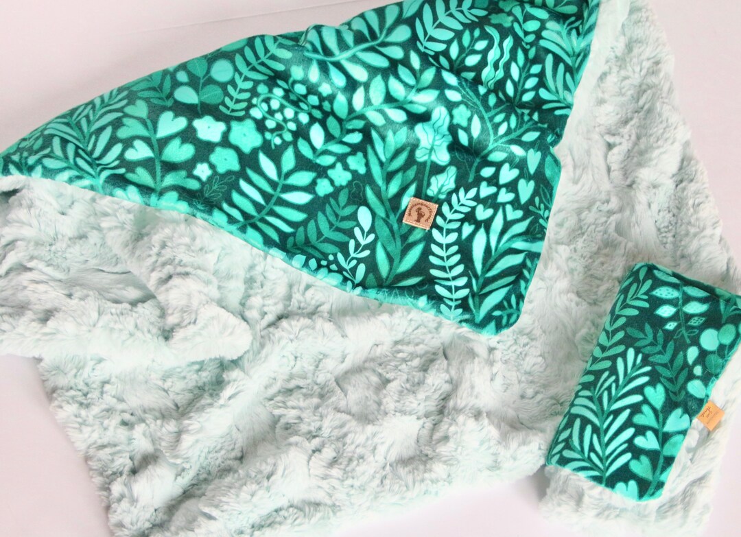 Botanical Baby Blanket Botanical Nursery Decor Baby Blanket Etsy