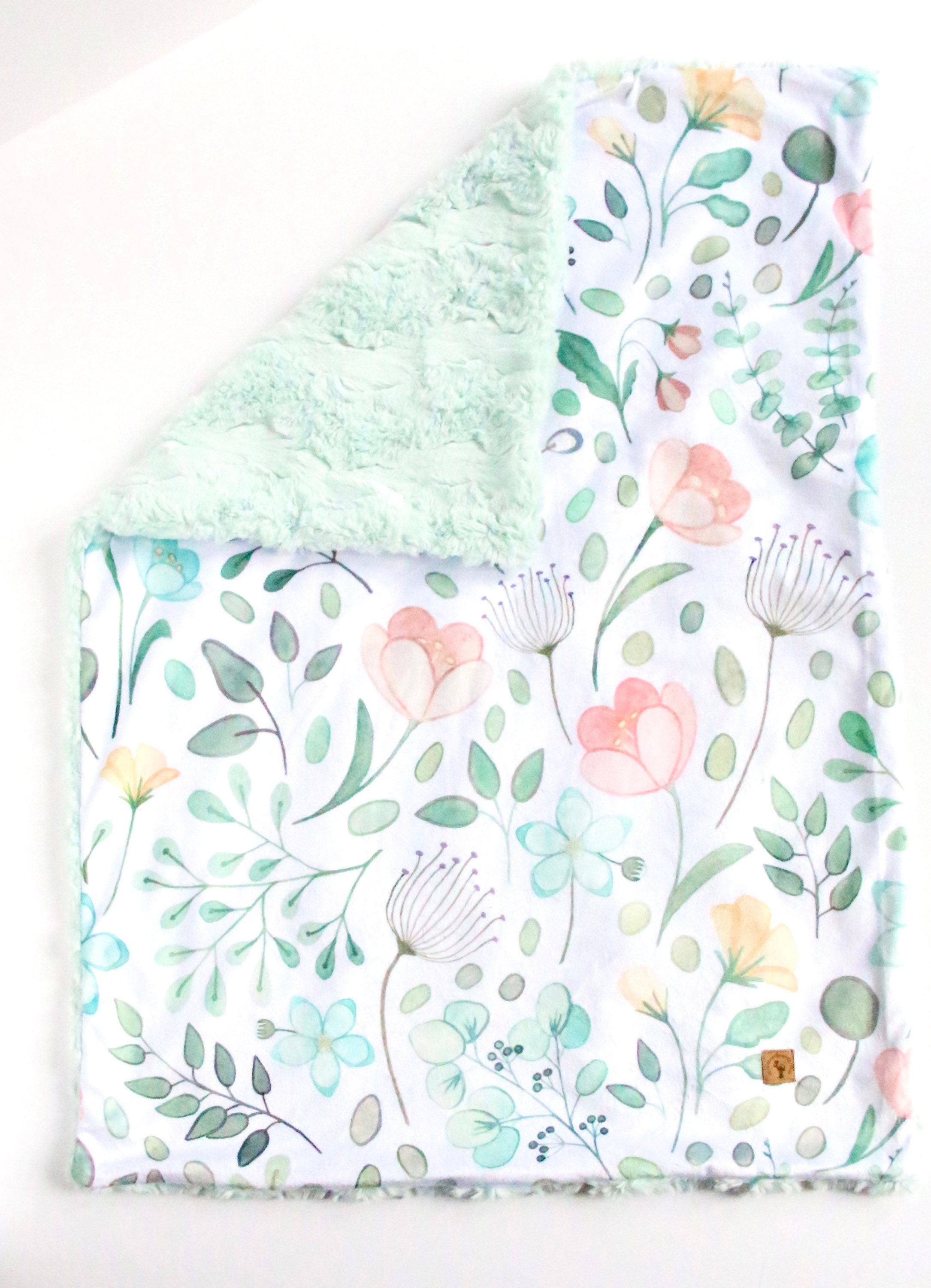 Vintage Floral Baby Blanket Toddler Blanket Baby Blanket Etsy UK