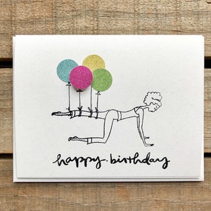 Yoga Birthday Card | Happy Birthday Card | Fun Birthday Card