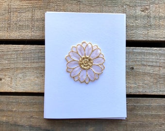 Daisy Card | Vintage Card | Flower Card | Unique Birthday Day Card | Pretty Birthday Card | Bridal Shower Card | Wedding Card