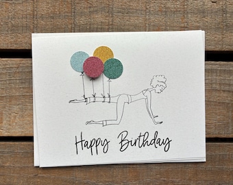 Yoga Birthday Card | Happy Birthday Card | Fun Birthday Card