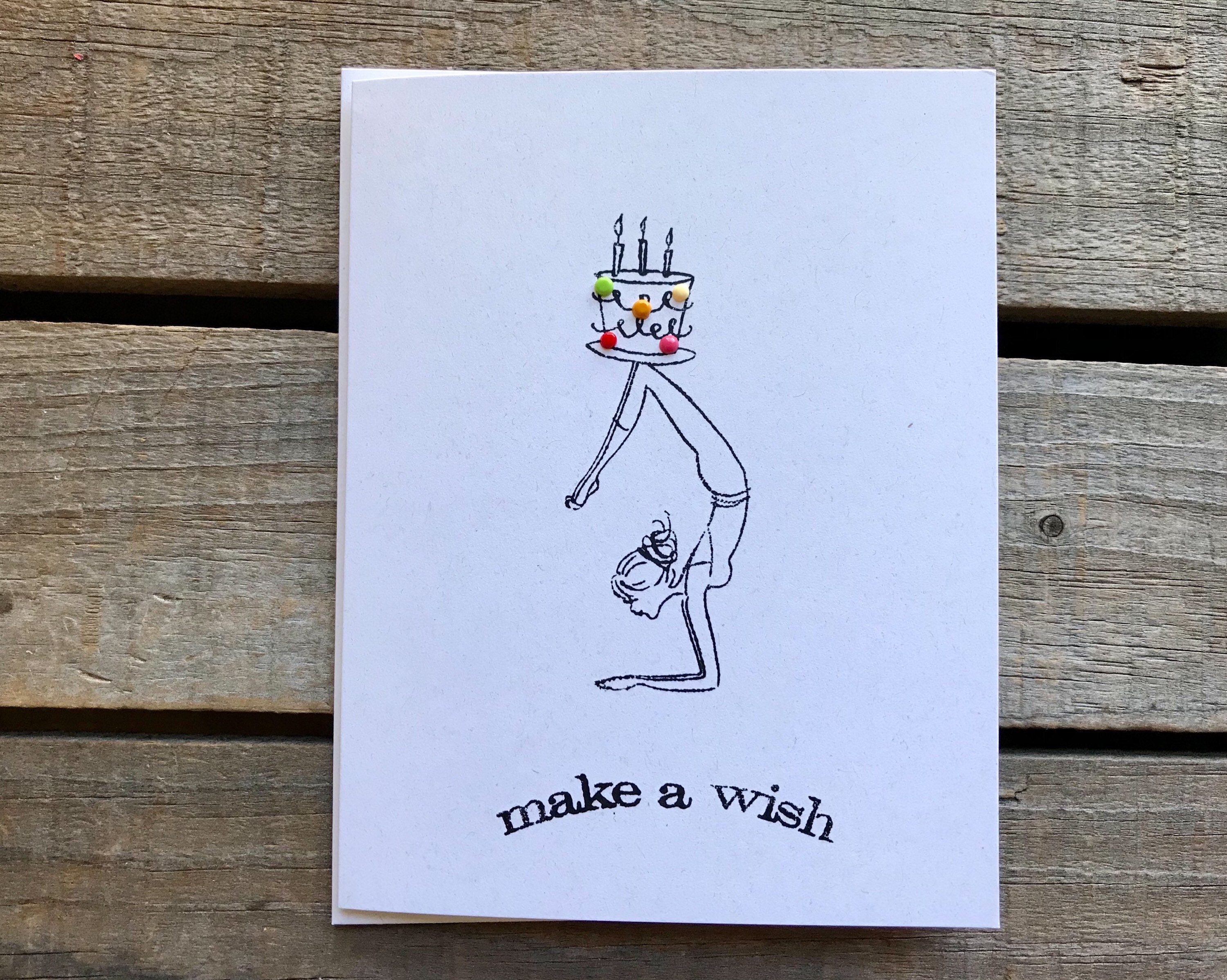 Yoga Your Birthday Embossed Illustrated Birthday Greeting Card Cards ...