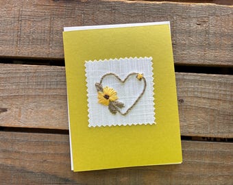 SPECIAL ORDER: Embroidered Heart Card