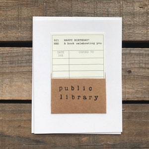 Birthday Card | Library Birthday Card | Retro  Birthday Card | Book Lovers Birthday Card | Happy Birthday Card | Library