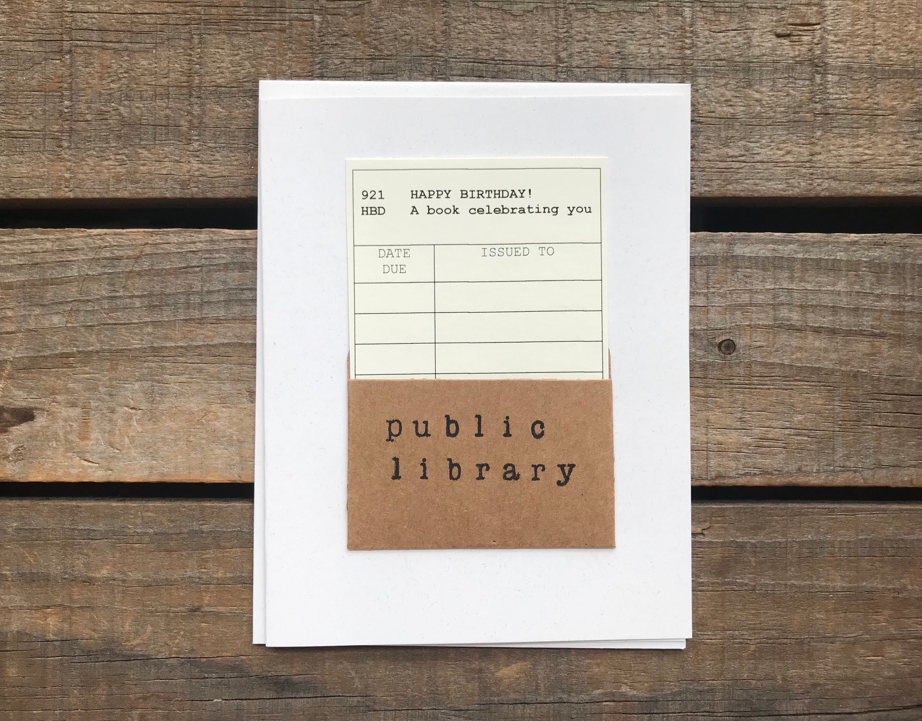 Birthday Card | Library Birthday Card | Retro Birthday Card | Book